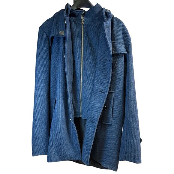Wantdo Men's Vintage Wool Blend Jacket Coat Single Breasted Pea Coat NWT LARGE - Picture 1 of 14